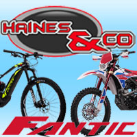 Click for Haines & Co. Fantic motorcycles, Fantic e-bike, Fantic parts and accessories, Used motorcycles, CCM spares, Gas Gas spares.