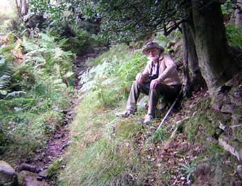 Trevor Hunt ready with his camera at a section deep in the Olchan valley.
