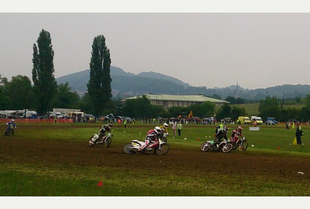 Lydney's Callum Walker won the 250cc class at Ledbury's Saturday grasstrack walker