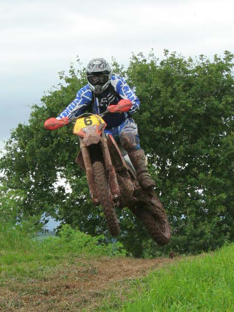 A photo of Phill at his home club's Hare and Hounds Enduro - Winning it in 2007.